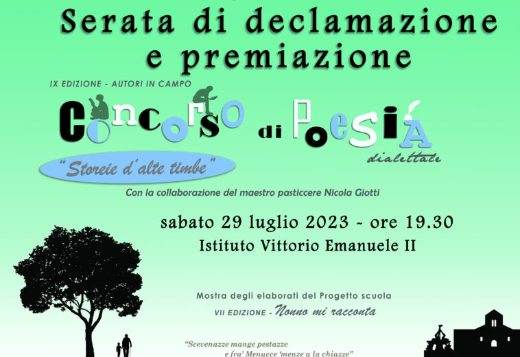 Giovinazzo (BA): IX edizione Concorso di poesia dialettale